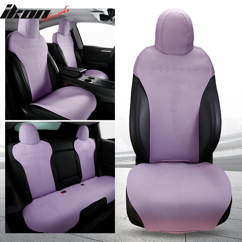 2017-2023 Tesla Model 3 Seat Covers Cushions V2 Suede Leather