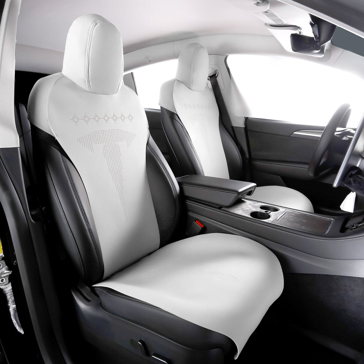 2017-2023 Tesla Model 3 Seat Covers Cushions V2 Suede Leather