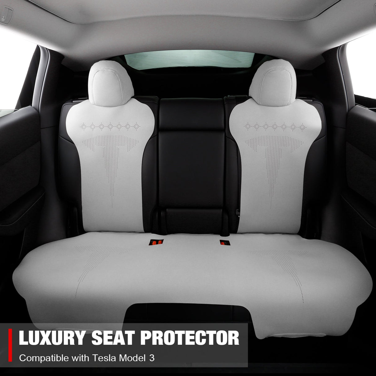 2017-2023 Tesla Model 3 Seat Covers Cushions V2 Suede Leather