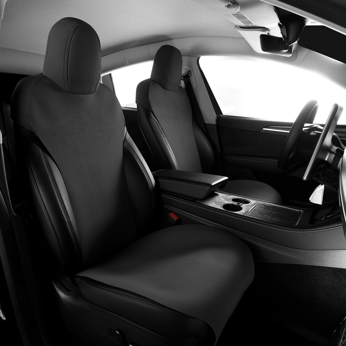 2017-2023 Tesla Model 3 Seat Covers Cushions V1 Suede Leather
