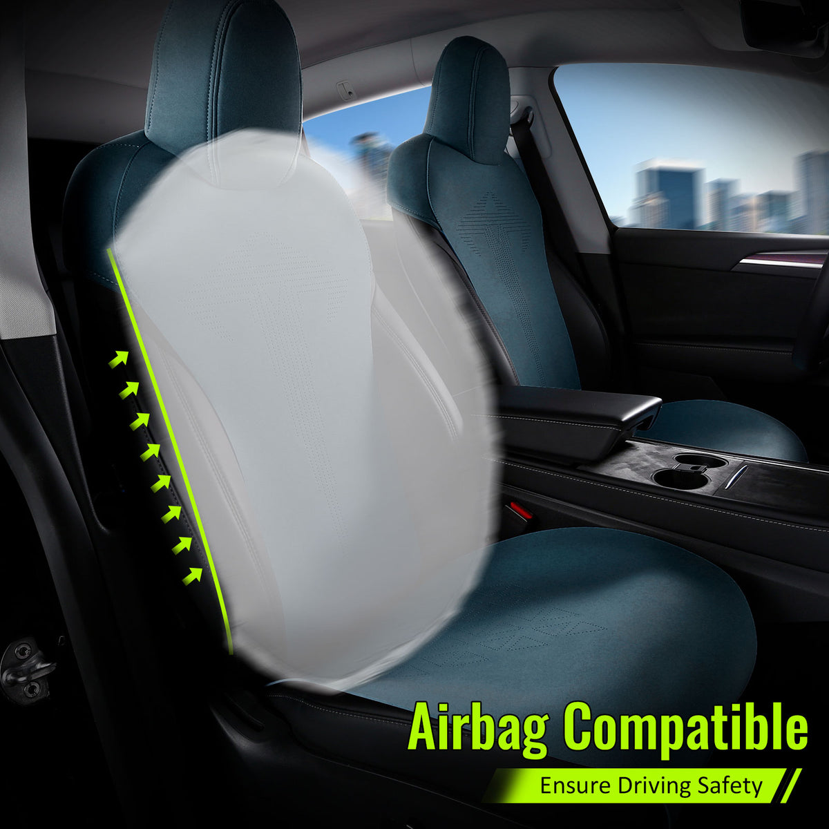2020-2024 Tesla Model Y Seat Covers Cushions V1 Suede Leather