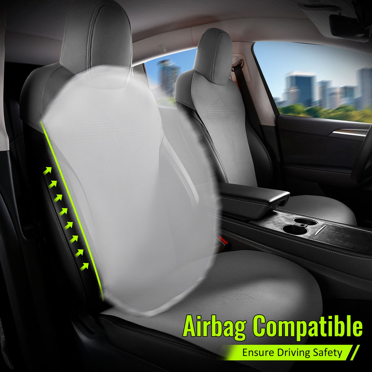 2020-2024 Tesla Model Y Seat Covers Cushions V1 Suede Leather
