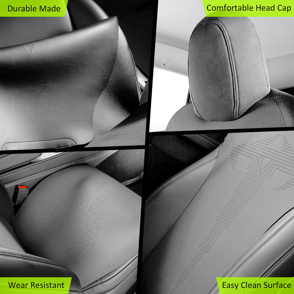 2020-2024 Tesla Model Y Seat Covers Cushions V1 Suede Leather