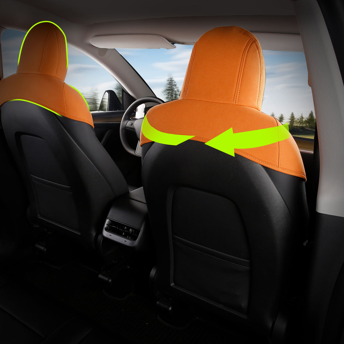 2020-2024 Tesla Model Y Seat Covers Cushions V1 Suede Leather