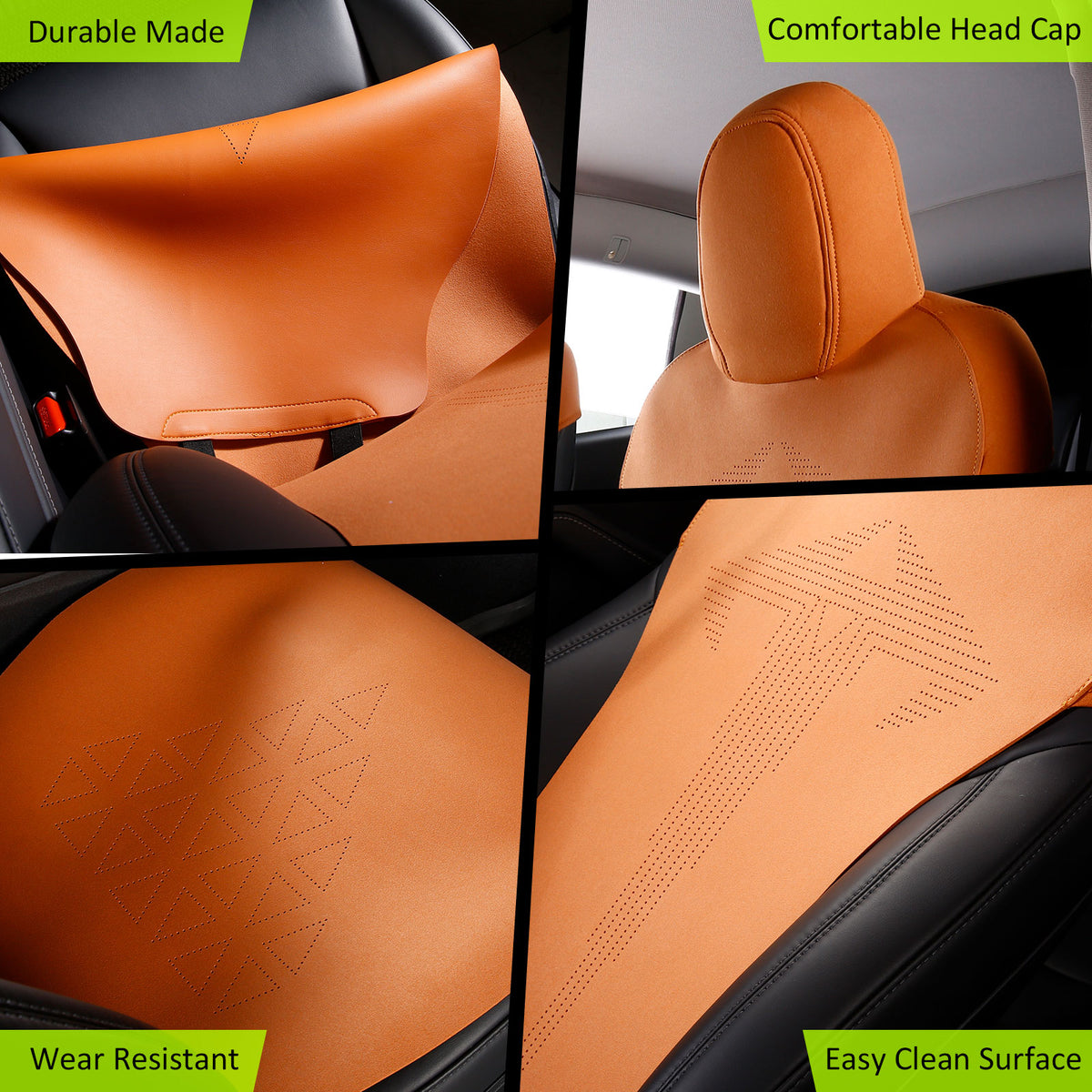 2020-2024 Tesla Model Y Seat Covers Cushions V1 Suede Leather