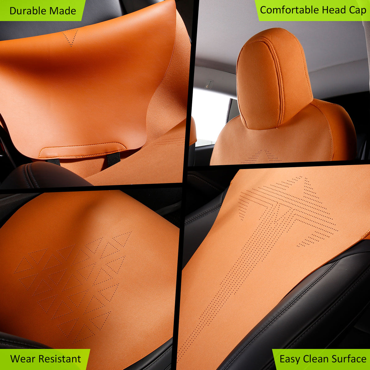 2020-2024 Tesla Model Y Seat Covers Cushions V1 Suede Leather
