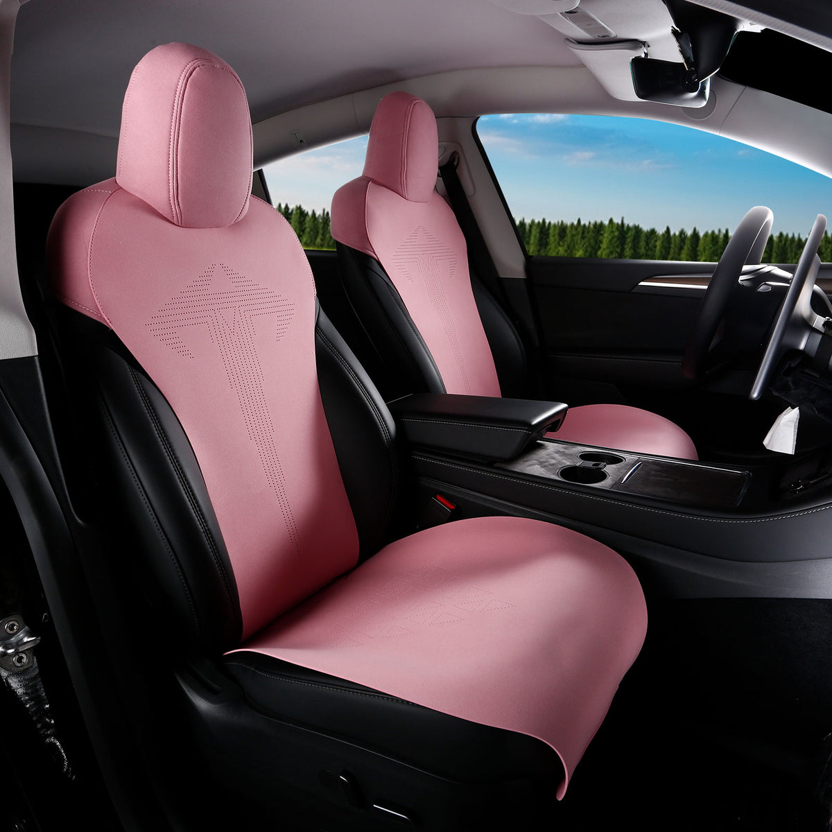 2020-2024 Tesla Model Y Seat Covers Cushions V1 Suede Leather