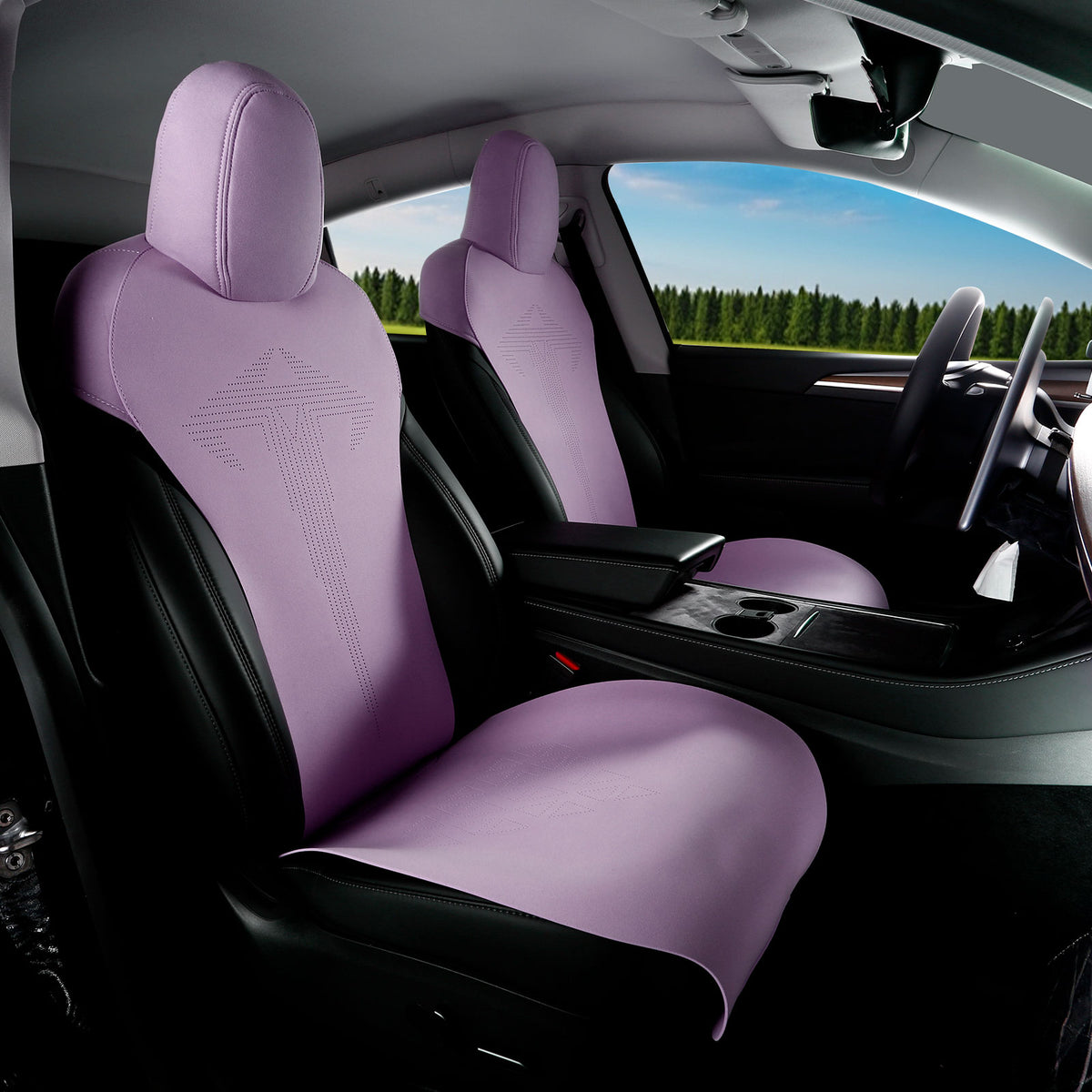 2020-2024 Tesla Model Y Seat Covers Cushions V1 Suede Leather