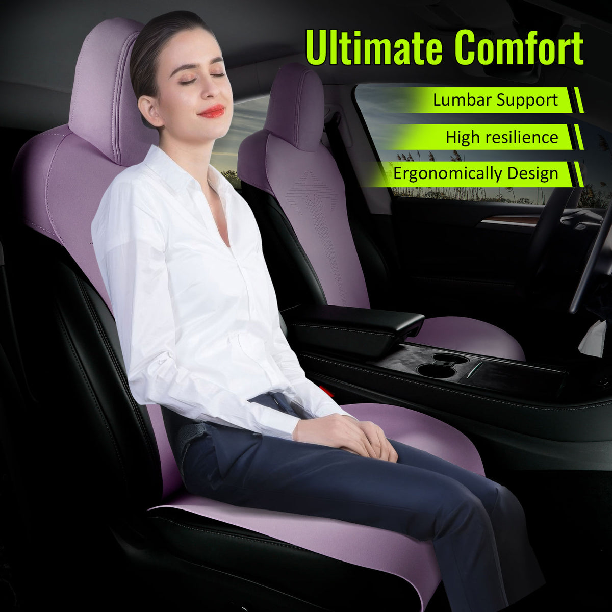 2020-2024 Tesla Model Y Seat Covers Cushions V1 Suede Leather