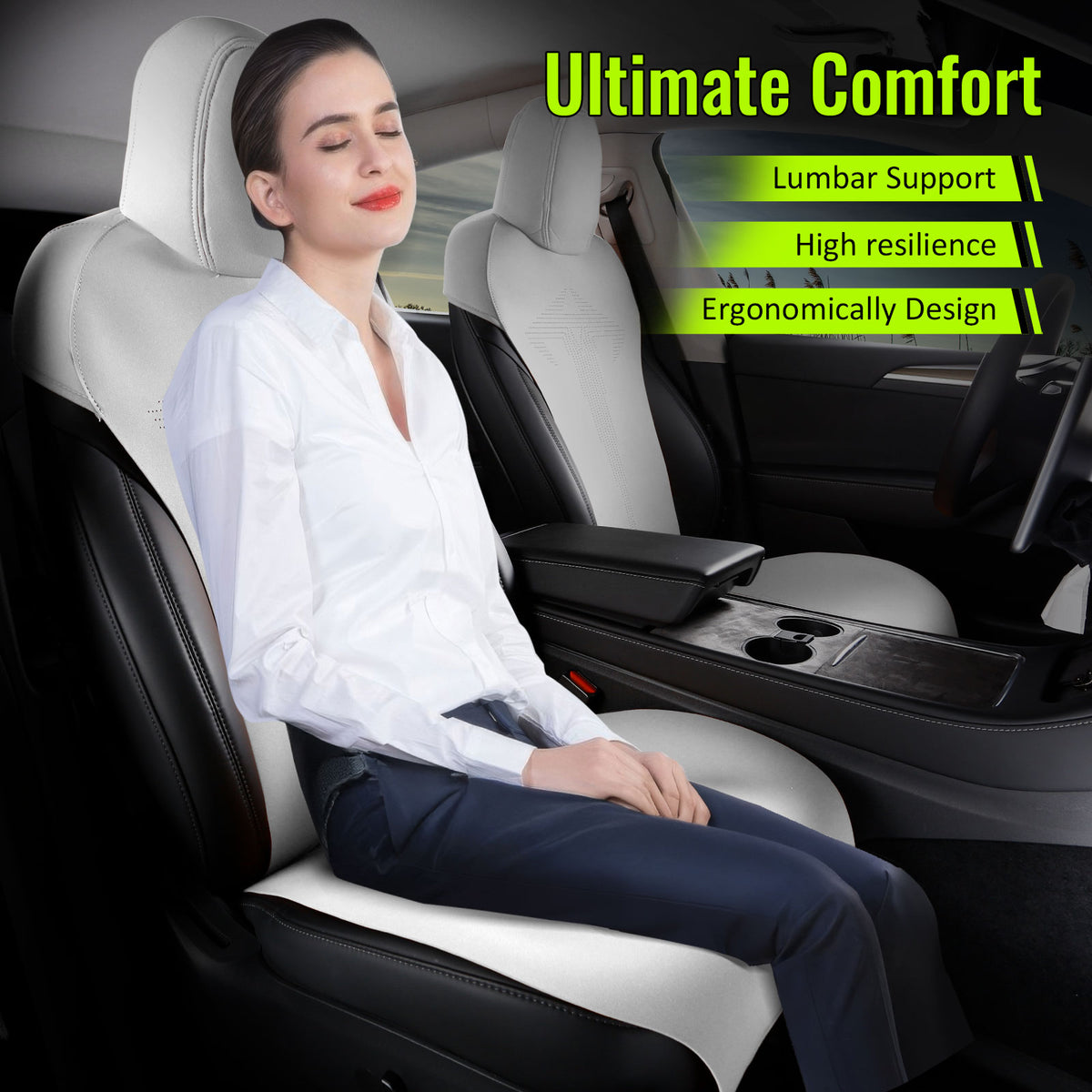 2020-2024 Tesla Model Y Seat Covers Cushions V1 Suede Leather