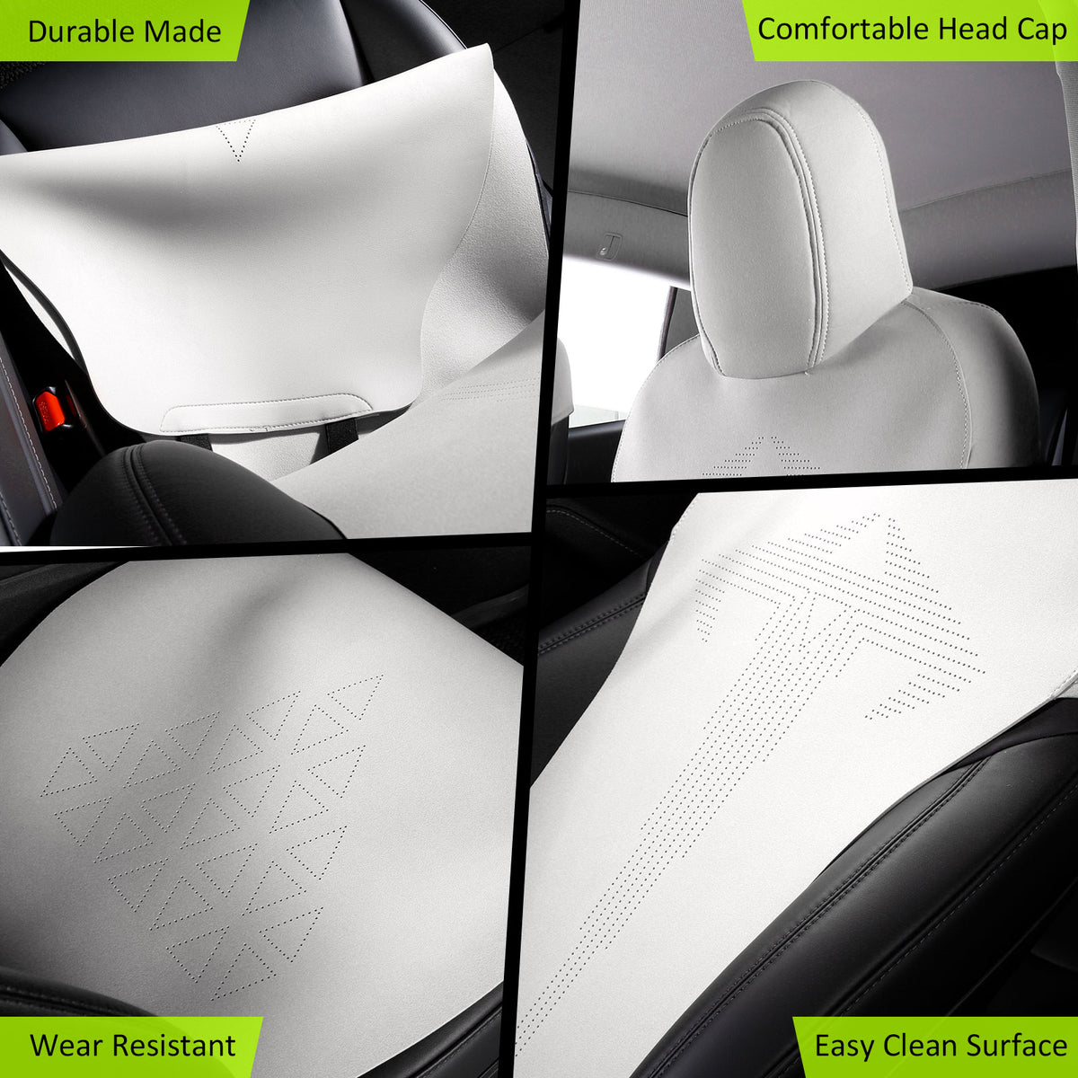 2020-2024 Tesla Model Y Seat Covers Cushions V1 Suede Leather