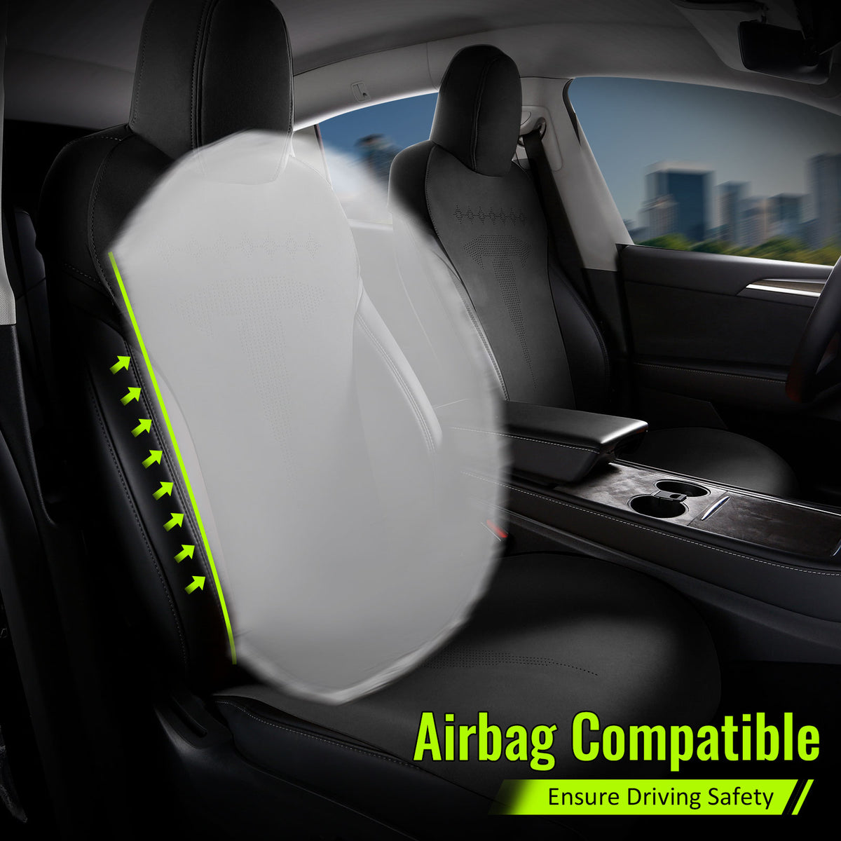 2020-2024 Tesla Model Y Seat Covers Cushions V2 Suede Leather