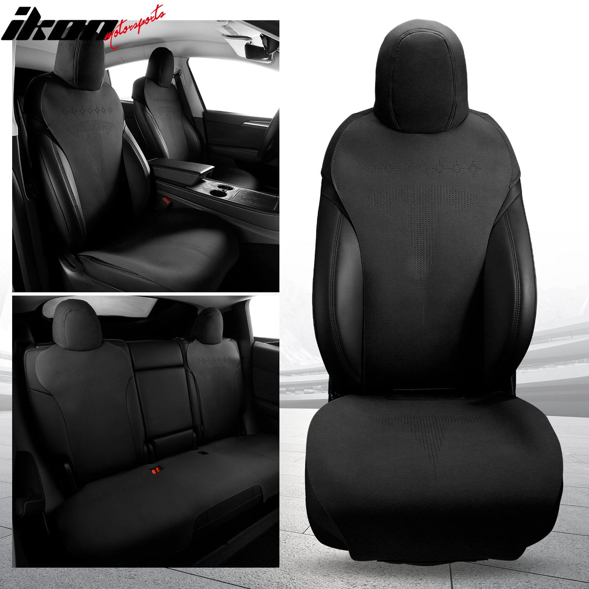 2017-2023 Tesla Model 3 Seat Covers Cushions V2 Suede Leather
