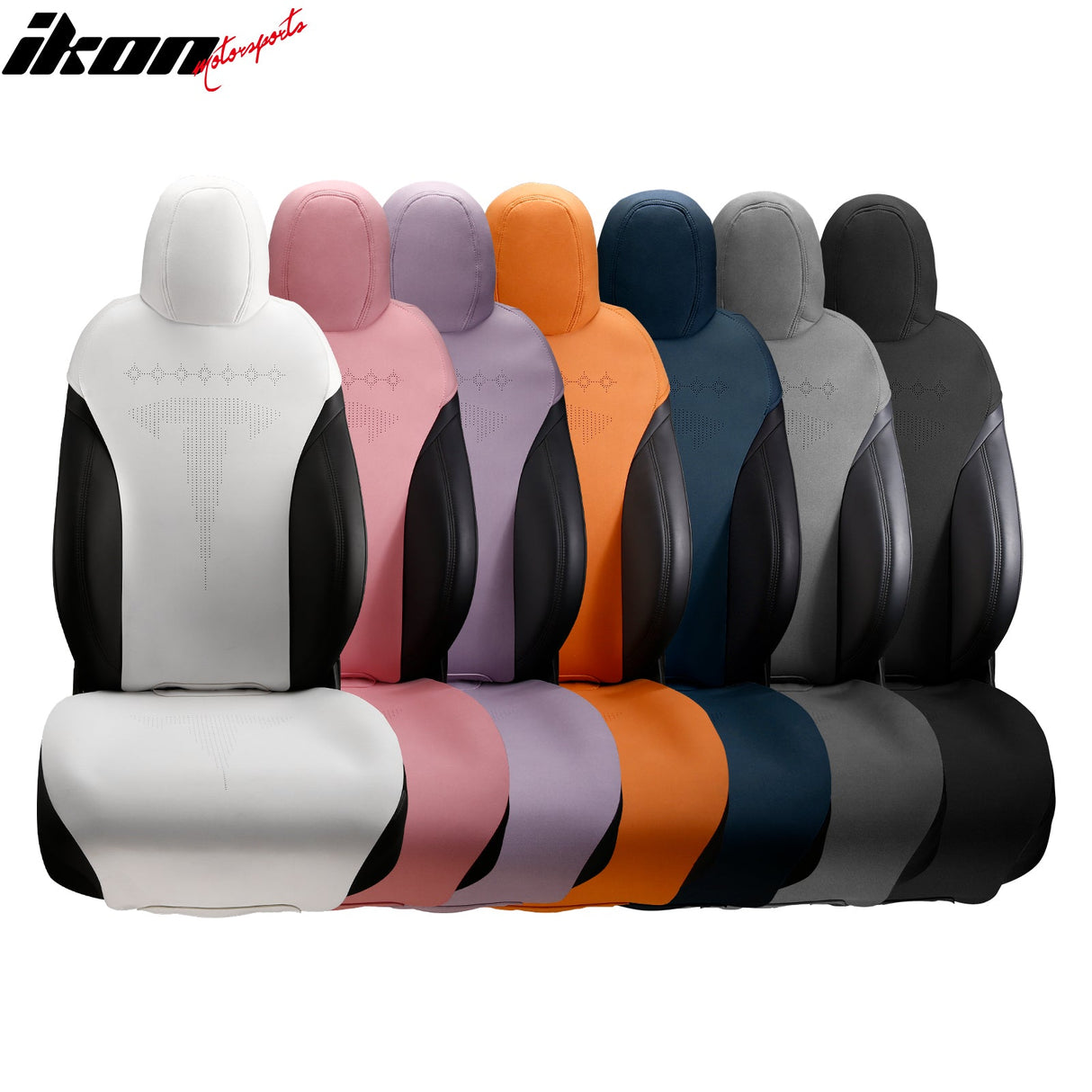 2017-2023 Tesla Model 3 Seat Covers Cushions V2 Suede Leather