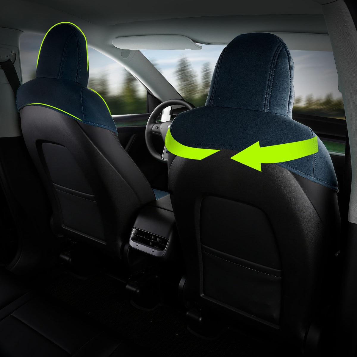 2020-2024 Tesla Model Y Seat Covers Cushions V2 Suede Leather