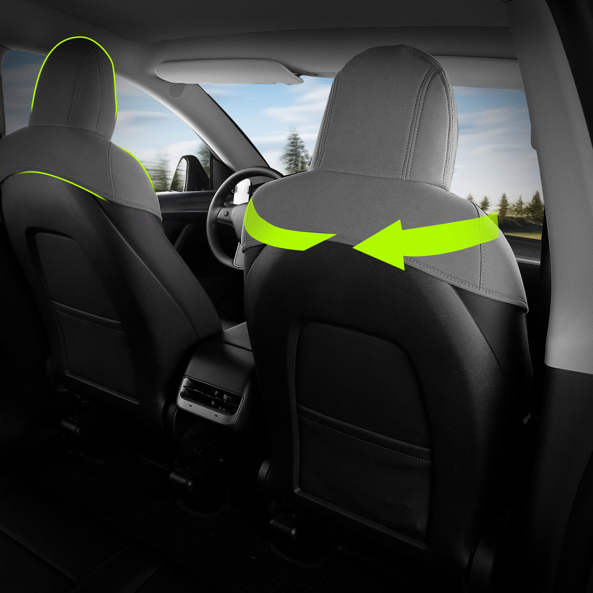 2020-2024 Tesla Model Y Seat Covers Cushions V2 Suede Leather