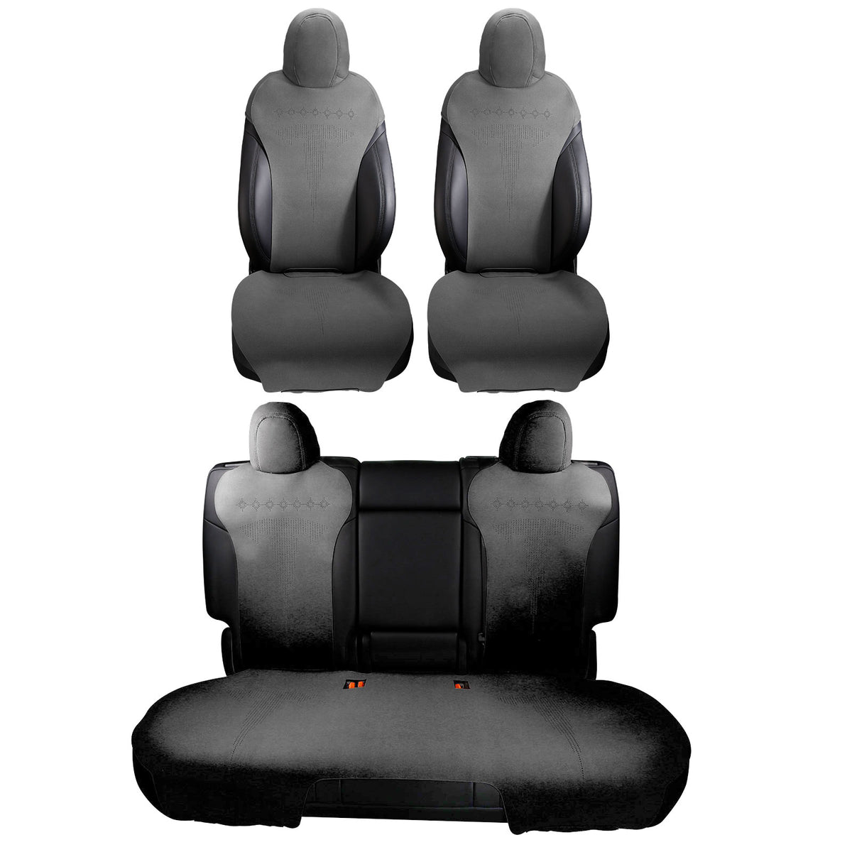 2020-2024 Tesla Model Y Seat Covers Cushions V2 Suede Leather