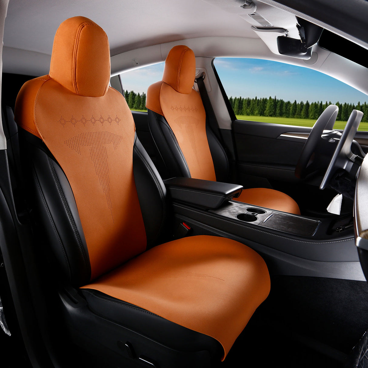 2020-2024 Tesla Model Y Seat Covers Cushions V2 Suede Leather