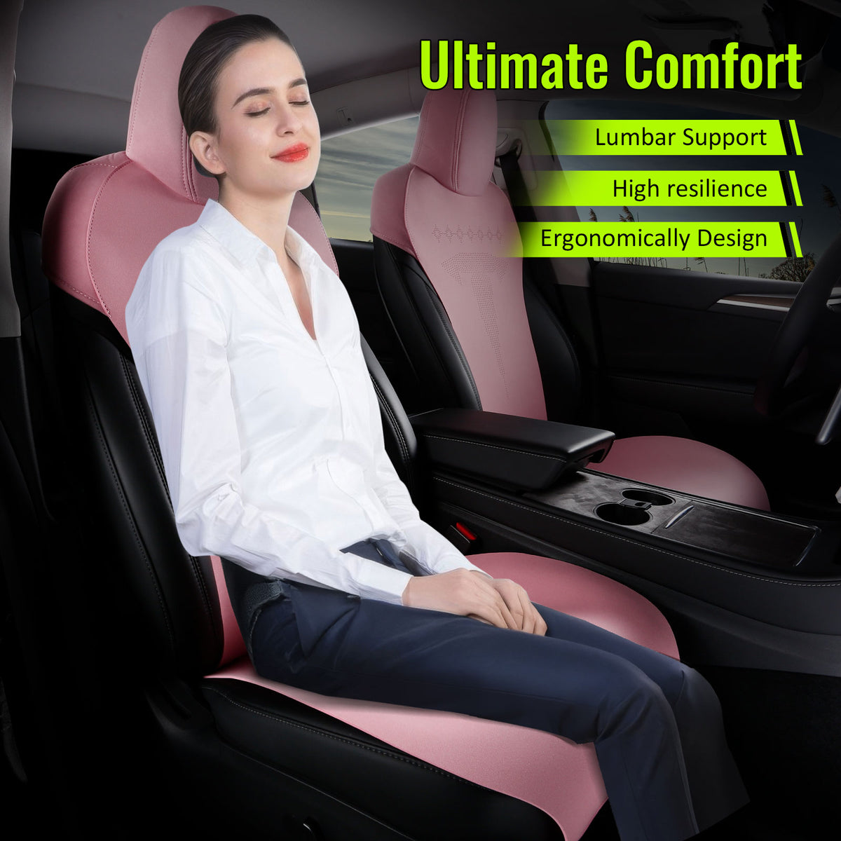2020-2024 Tesla Model Y Seat Covers Cushions V2 Suede Leather