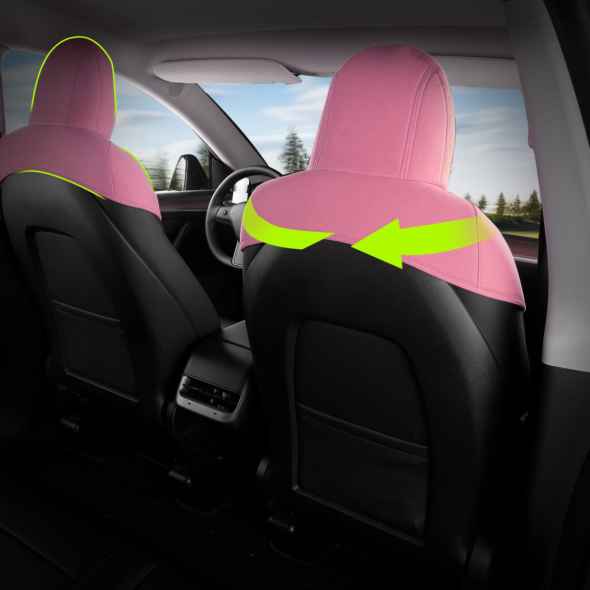 2020-2024 Tesla Model Y Seat Covers Cushions V2 Suede Leather