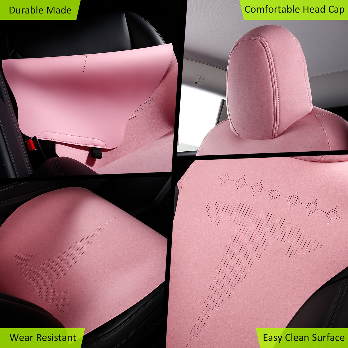 2020-2024 Tesla Model Y Seat Covers Cushions V2 Suede Leather