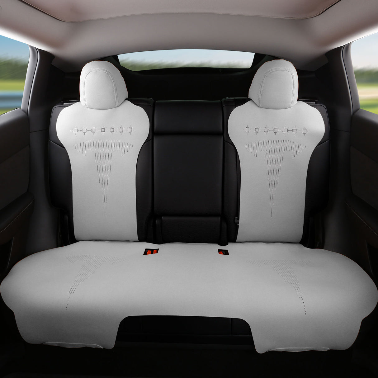 2020-2024 Tesla Model Y Seat Covers Cushions V2 Suede Leather