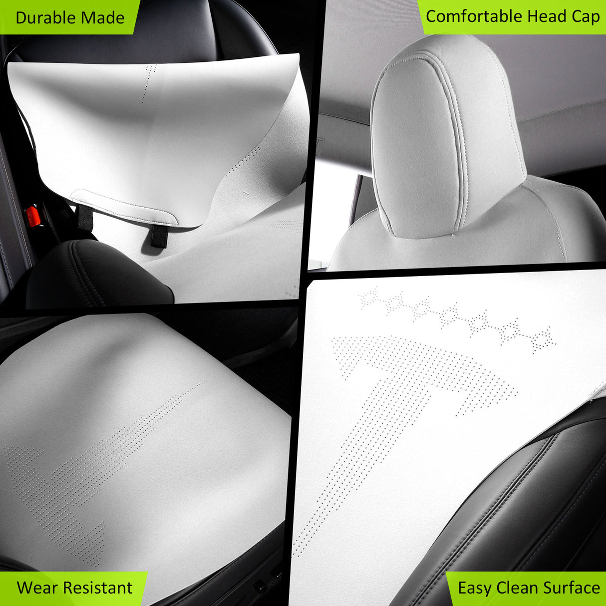 2020-2024 Tesla Model Y Seat Covers Cushions V2 Suede Leather