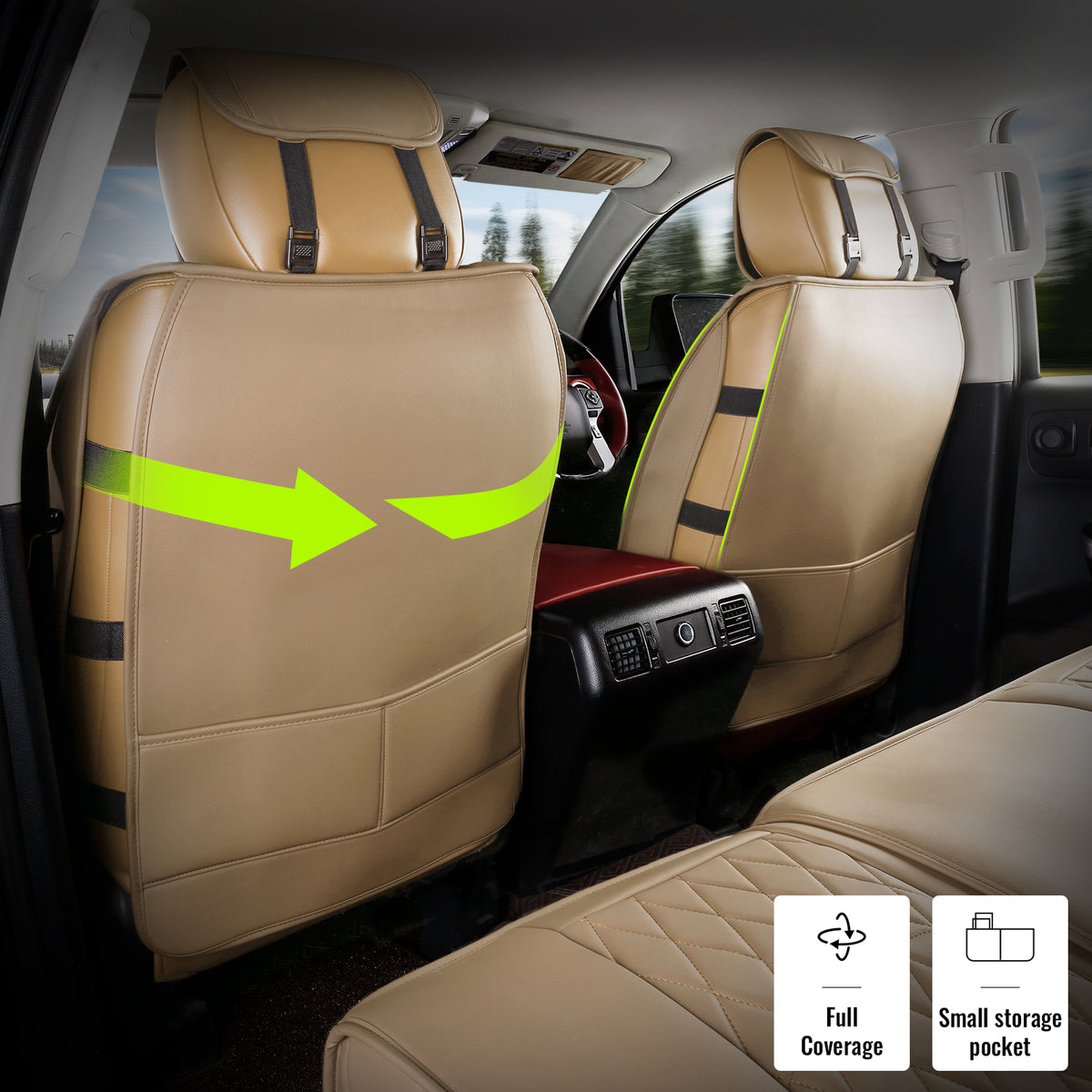 2008-2023 Toyota Tundra Pickup 5-Seat Seat Covers PU Leather