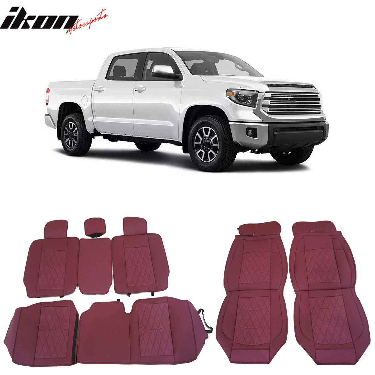 2008-2023 Toyota Tundra Pickup 5-Seat Seat Covers PU Leather