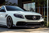 2015-2021 Mercedes Benz W205 C63  S AMG Sedan  Coupe Carbon Fiber Front Bumper Canards