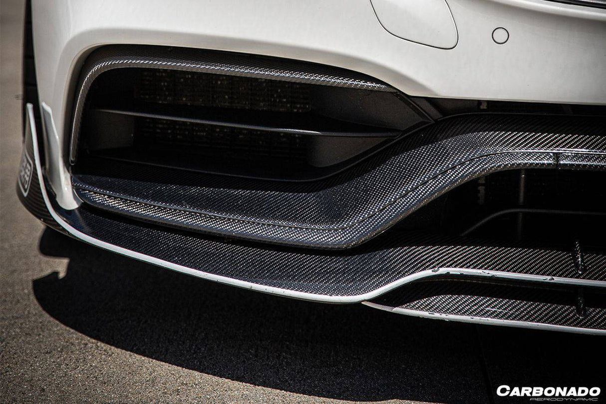 2015-2021 Mercedes Benz W205 C63  S AMG Sedan  Coupe Carbon Fiber Front Bumper Canards