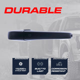 Exterior Door Handle Black Primed Replacement for Dodge Durango (2011-2024) / Jeep Grand Cherokee (2011-2024) OE Part # 1QA18AXRAK, 1QA18AXRAG | Front Right Passenger Side w/o Keyhole