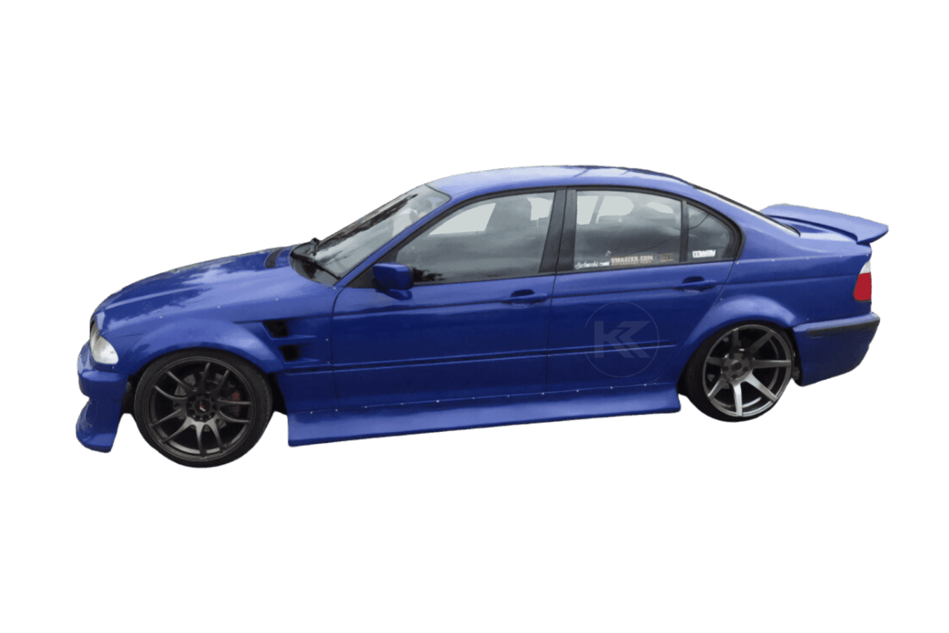 BMW 3Series E46 Sedan Full Over Fender Kit with Vented Front Fenders
