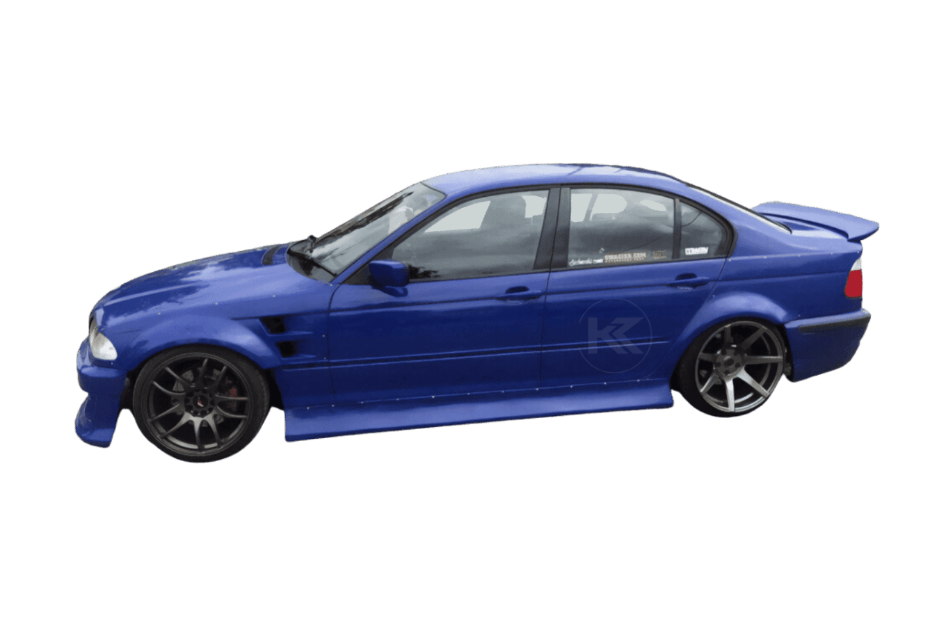 BMW 3-Series E46 Sedan Full Over Fender Kit with Vented Front Fenders - ABS OR Fiberglass