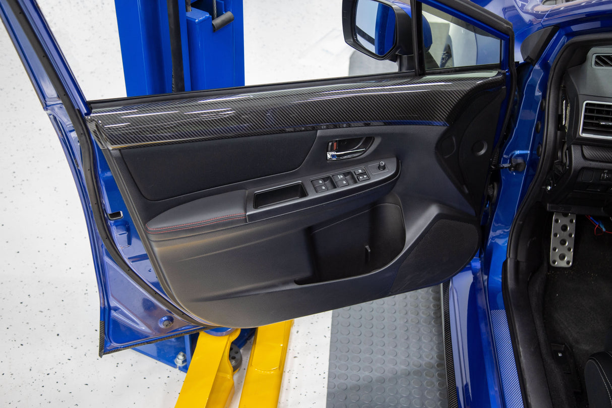 OLM LE Dry Carbon Front Door Trim Upper Panels - 2015-2021 WRX / STI