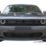 2015-2023 Dodge Challenger Real Carbon Fiber Front Bumper Grill Trim Covers
