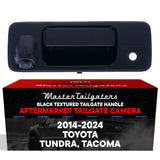 Toyota Tundra (2014-2024), Tacoma (2016-2024) Black Replacement Tailgate Handle with Backup Camera