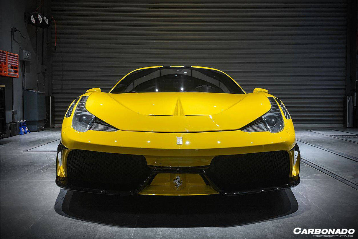 2010-2015 Ferrari Carbon Fiber Front Bumper Carbonado (OE) Fits: 458 Italia and Spider