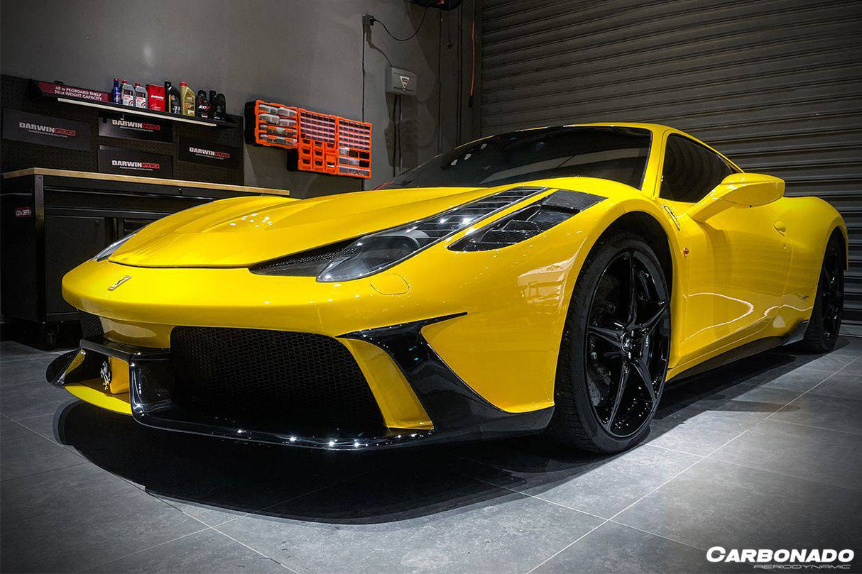 2010-2015 Ferrari Carbon Fiber Front Bumper Carbonado (OE) Fits: 458 Italia and Spider
