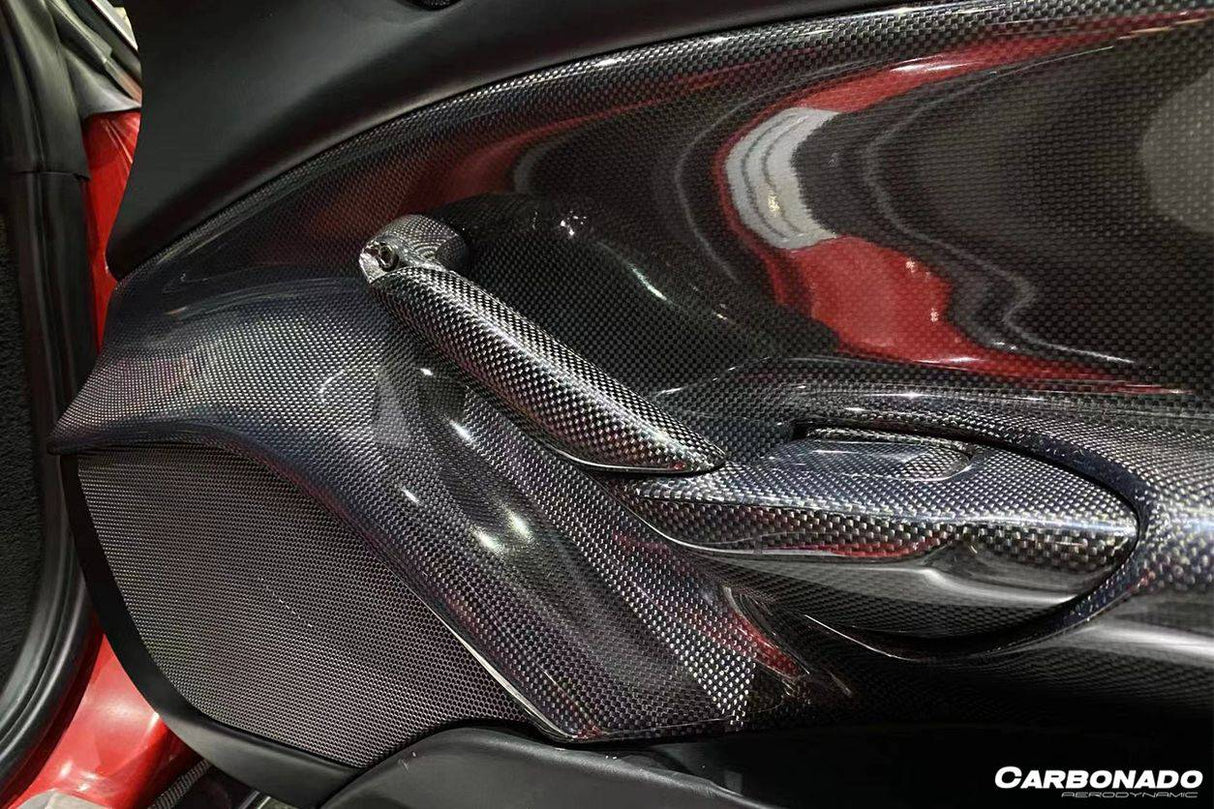 2015-2020 Ferrari 488 GTB Spider OE Style Carbon Fiber Door Handle Interior