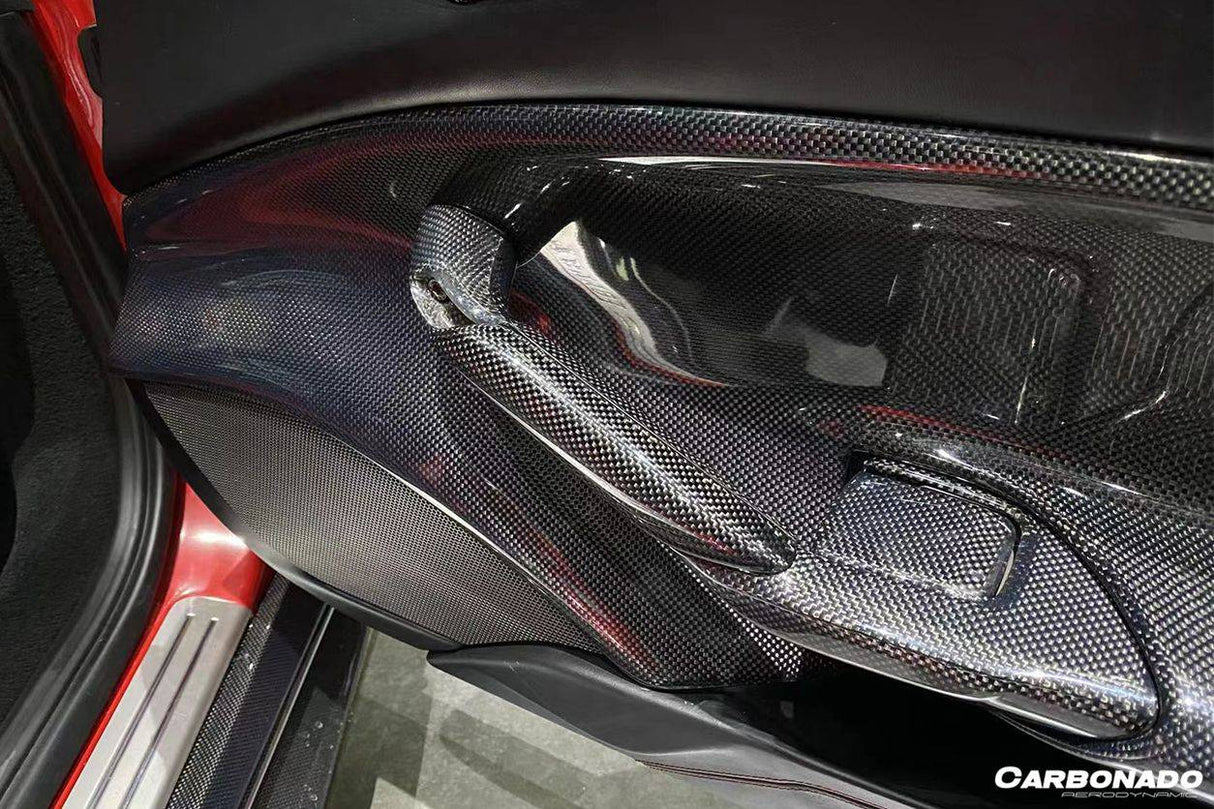 2015-2020 Ferrari 488 GTB Spider OE Style Carbon Fiber Door Handle Interior