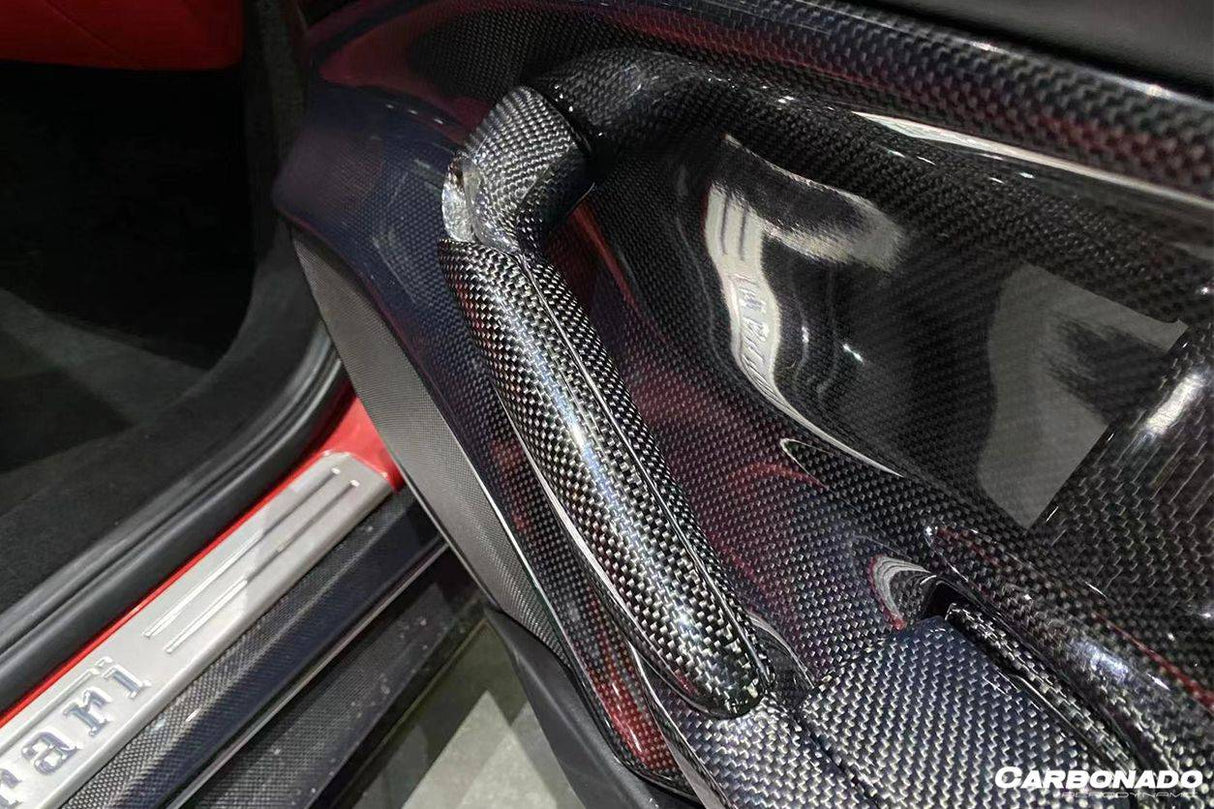 2015-2020 Ferrari 488 GTB Spider OE Style Carbon Fiber Door Handle Interior