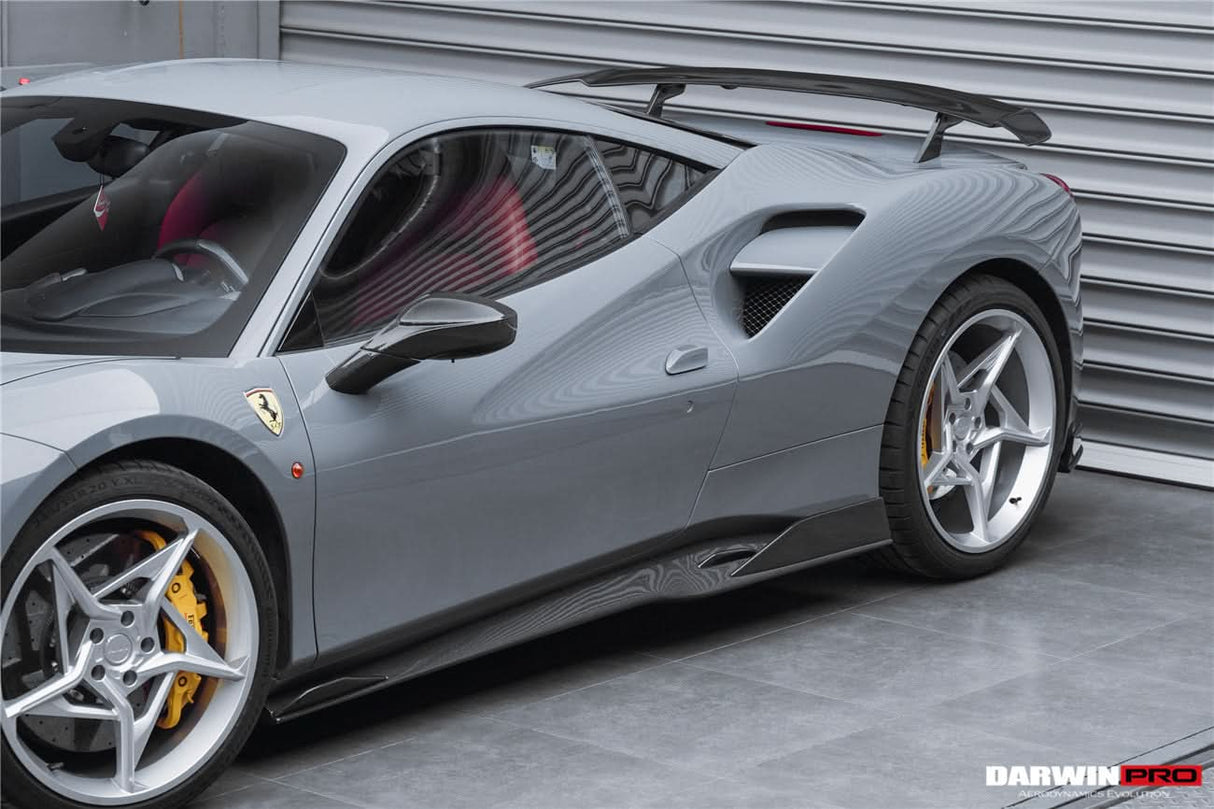 DarwinPRO 2015-2020 Ferrari 488 GTB & Spider iMP-Performance Carbon Fiber Side Skirts Under Board