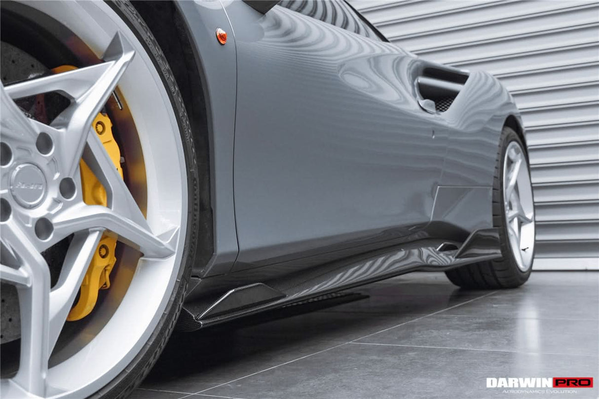 DarwinPRO 2015-2020 Ferrari 488 GTB & Spider iMP-Performance Carbon Fiber Side Skirts Under Board