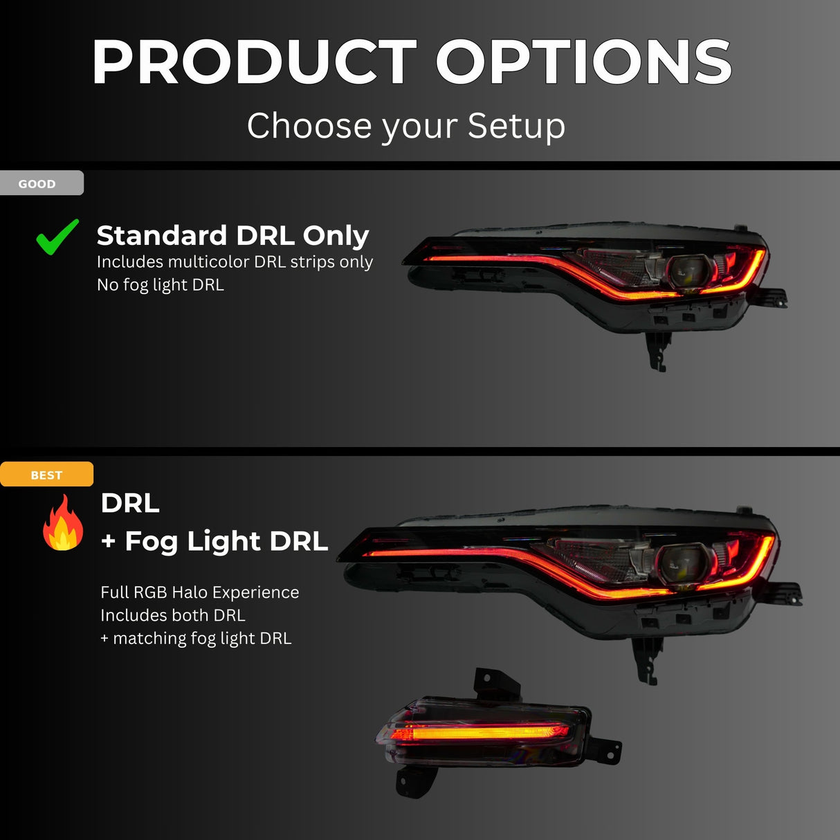 Chevrolet Camaro RS/SS RGBWA DRL Boards (2019-2024)