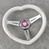JDM Chrome Bracket Heart Shaped Steering Wheel