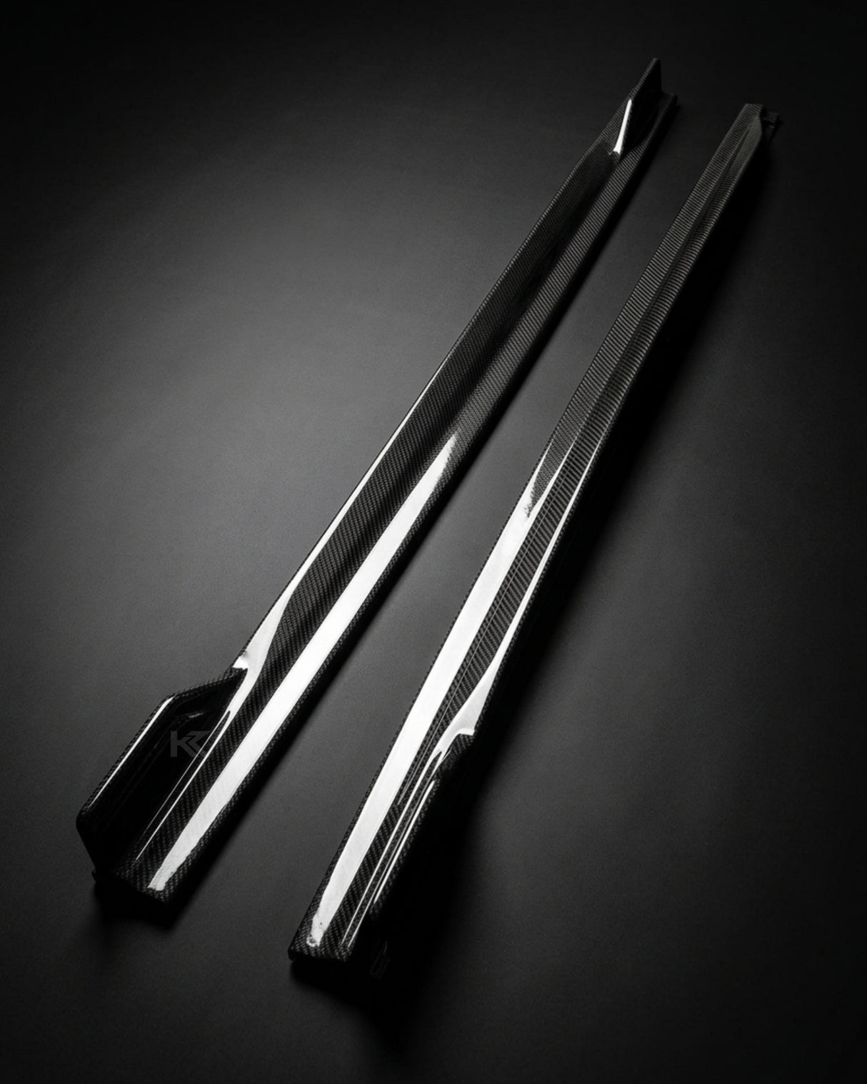 2017–2019 Audi A5 S-Line / S5 B9 Sportback Side Skirt Extensions – Carbon Fiber