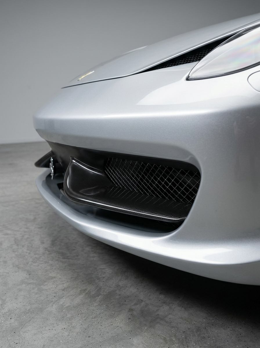 2010-2015 Ferrari 458 Italia Spider Front Grille Trim Cover - Dry Carbon Fiber