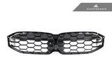 AutoTecknic Gloss Black Honeycomb Front Grille - G20 3-Series LCI