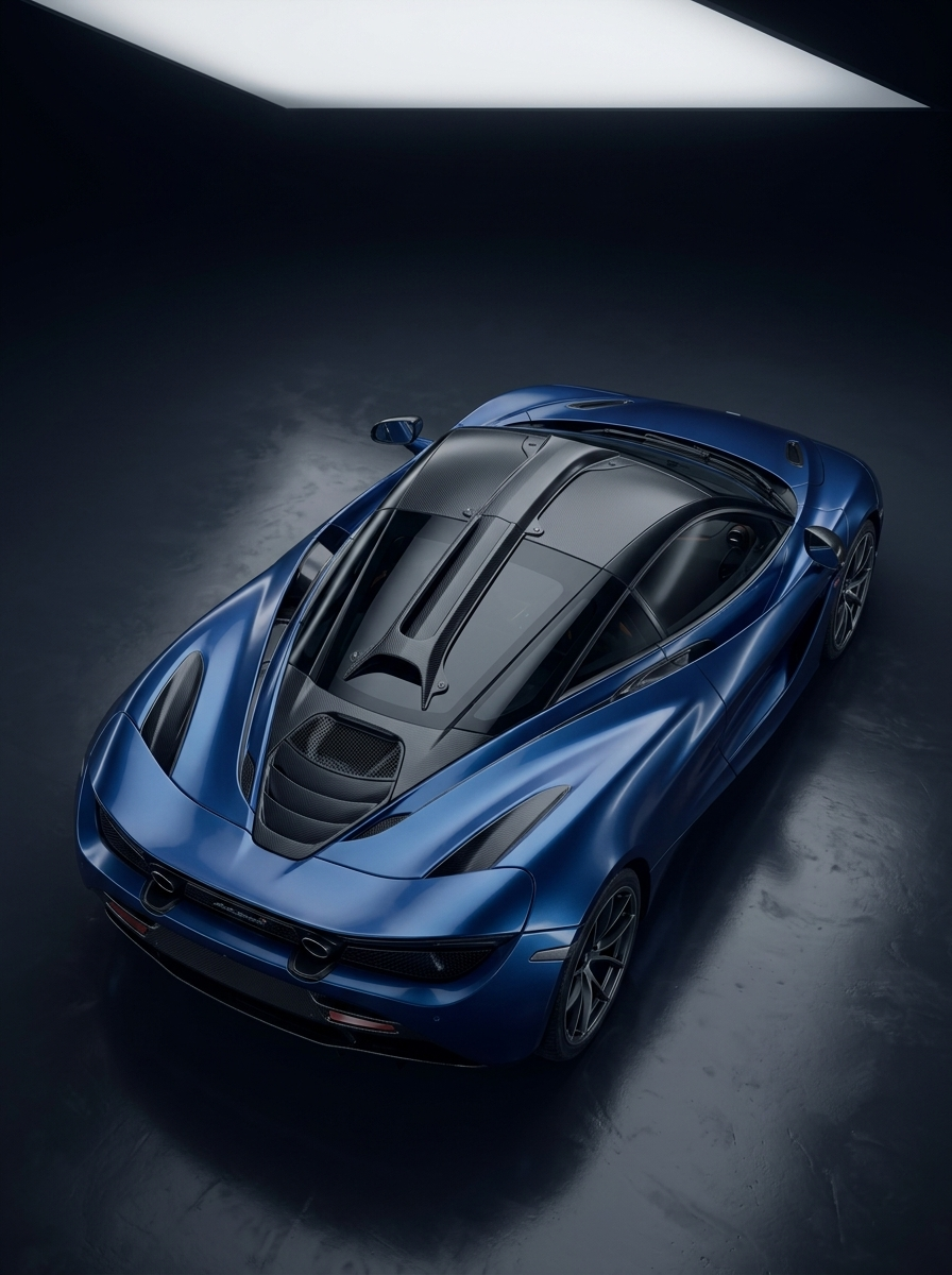 McLaren 720S Dry Carbon Fiber Roof Scoop Sports Style 2017 - 2019